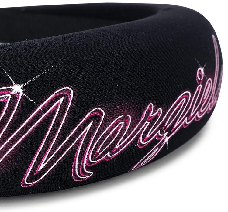 MM6 Maison Margiela Logo Printed Hair Band Black