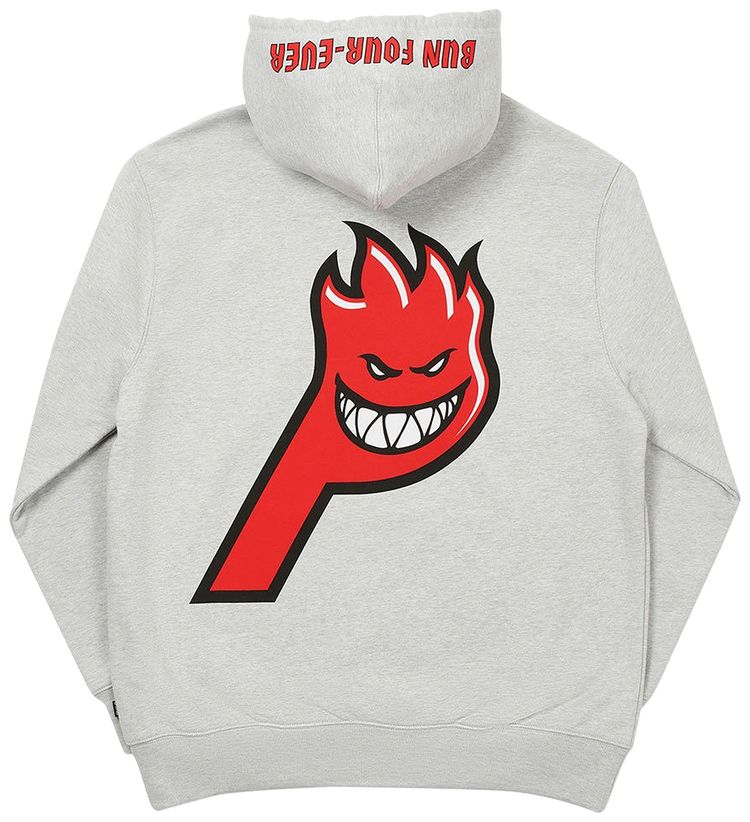 Palace x Spitfire Live To Bun Hood Grey Marl