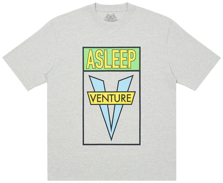 Palace Asleep To Venture T Shirt Grey Marl