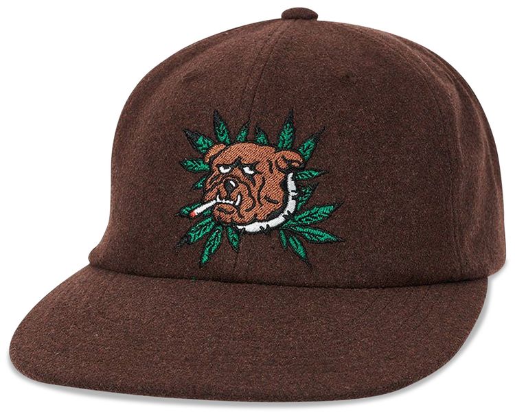 Palace Weed Bulldog Wool 6 Panel Brown