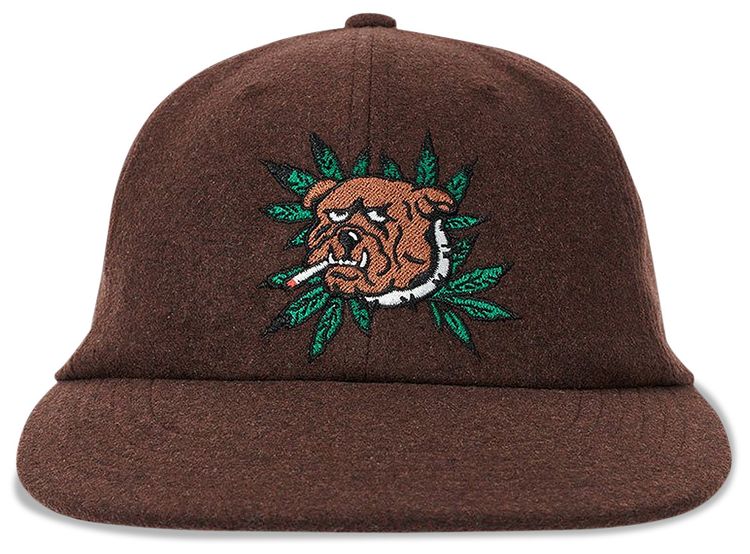 Palace Weed Bulldog Wool 6 Panel Brown