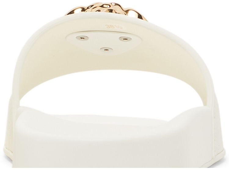 Versace Wmns Palazzo Pool Slides White Gold