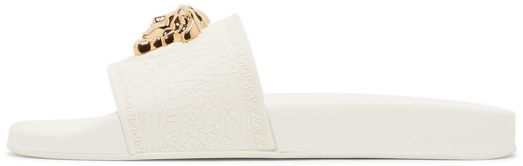 Versace Wmns Palazzo Pool Slides White Gold