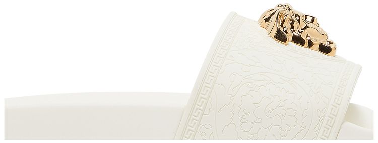 Versace Wmns Palazzo Pool Slides White Gold