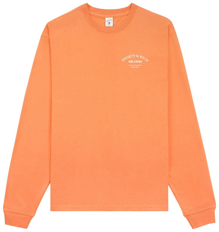 Sporty  Rich Wellness Studio Long Sleeve TangerineWhite