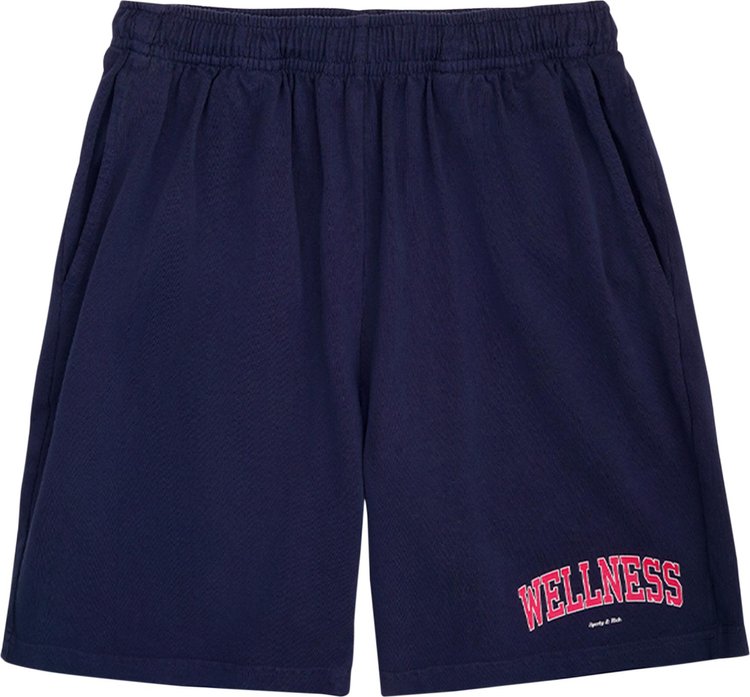 Sporty & Rich Wellness Ivy Gym Short 'Navy/Sports Red'