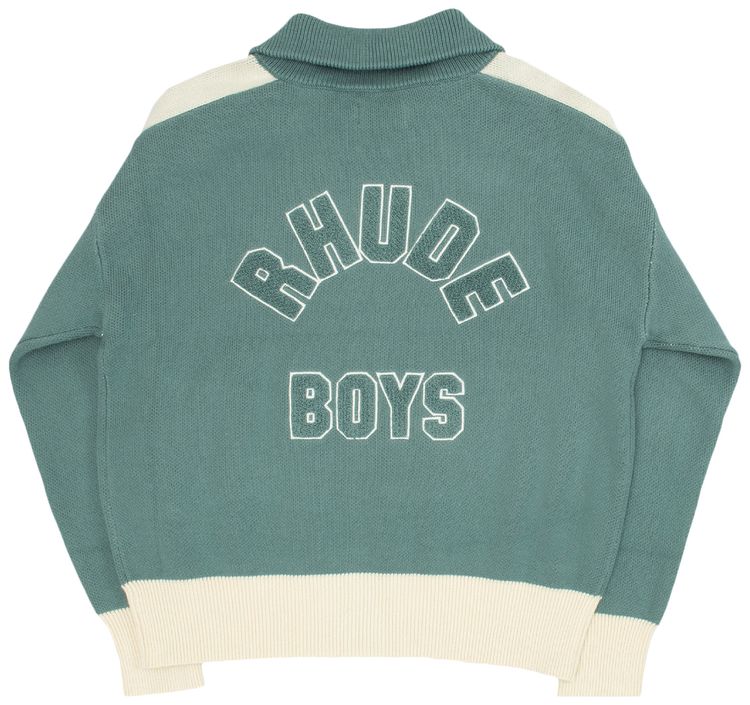 Rhude RB Knit Track Jacket IvorySage