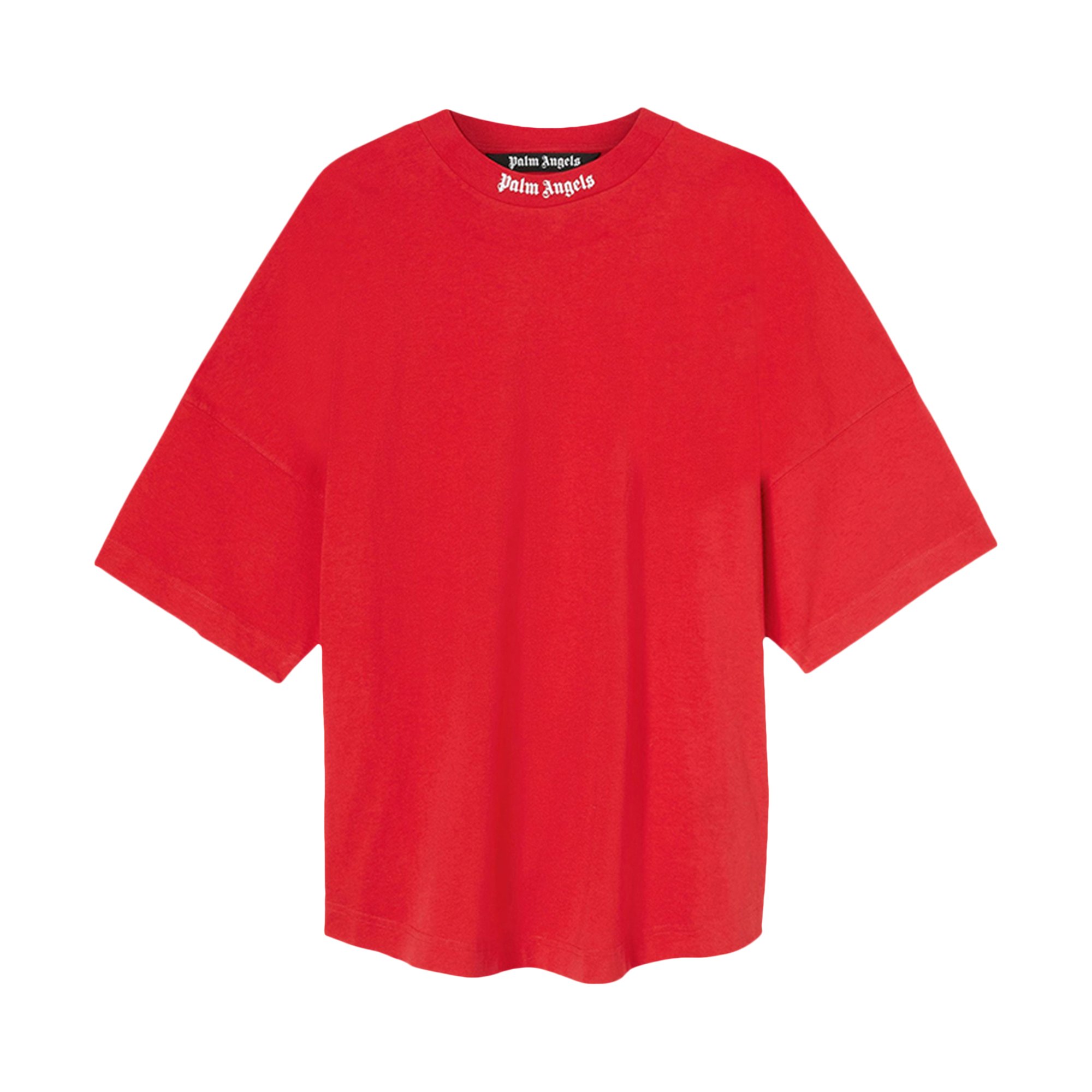 palm angels logo over tee red