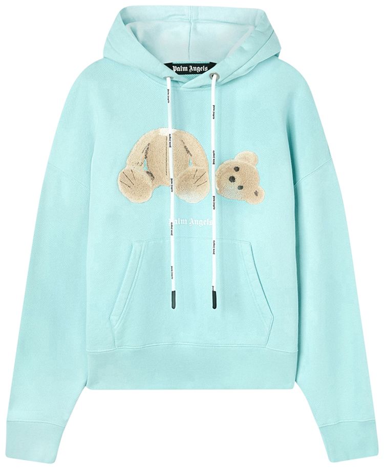 Palm Angels PA Bear Hoody Light BlueBrown