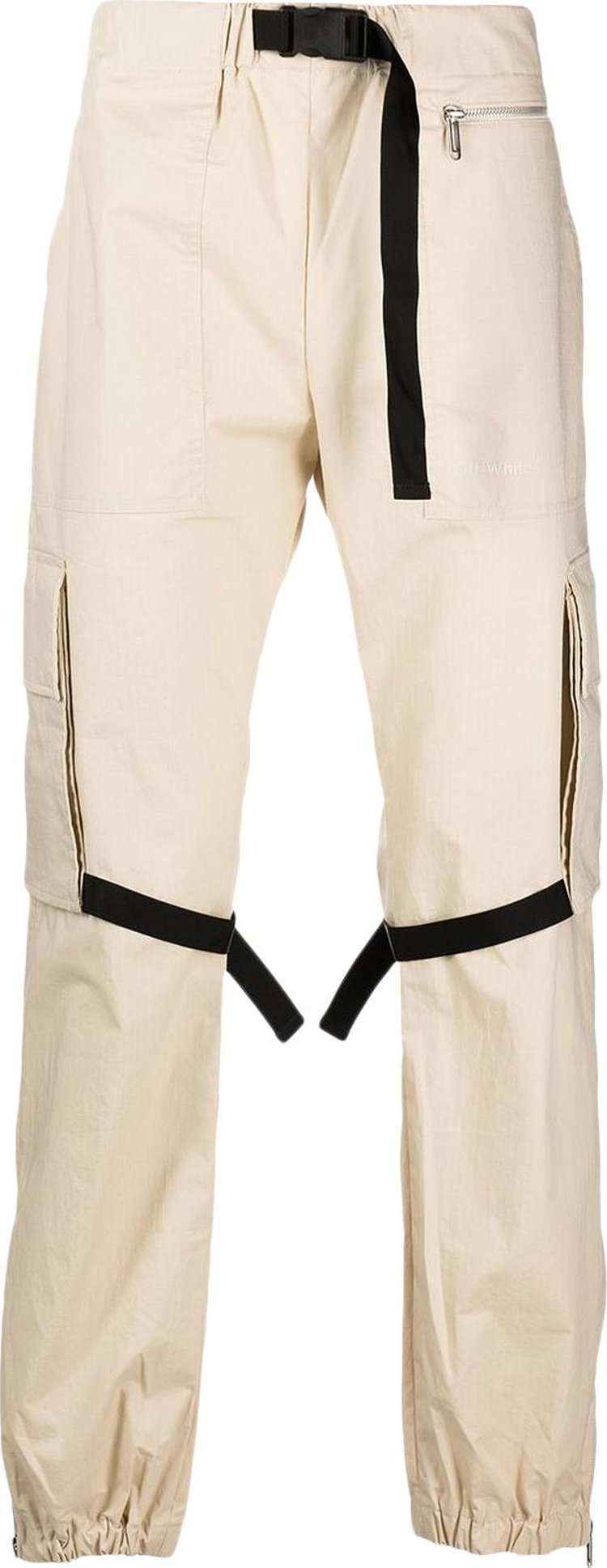 Buy Off-White Diag Tab Cotton Cargo Pant 'New Beige ...