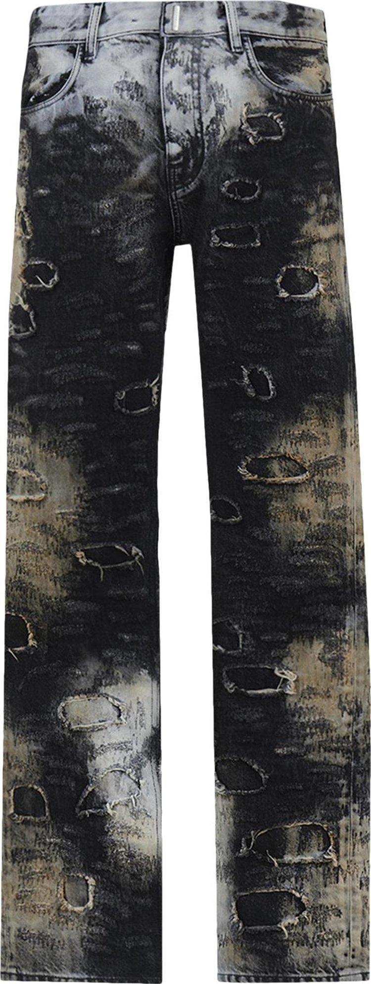 Givenchy Straight Fit 5 Pocket Trousers 'Black/Beige'