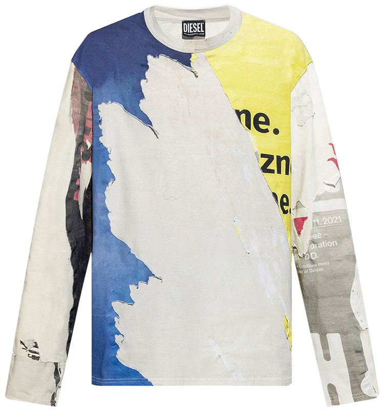 Diesel T Crane Long Sleeve T Shirt Multicolor