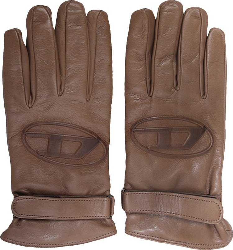 Diesel G-Dermont Leather Gloves 'Brown'