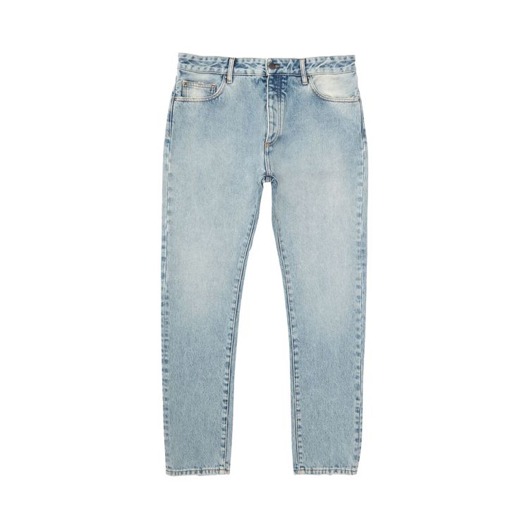Palm Angels Men's Straight Leg Jeans Blue