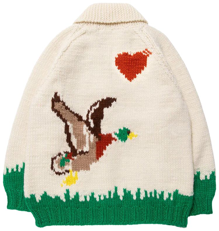 Human Made Duck Cowichan Jacket White