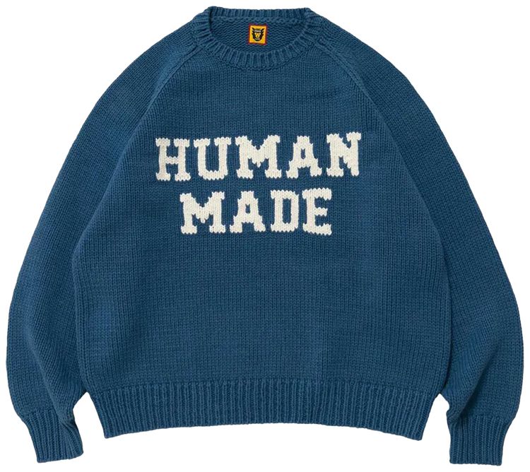Human Made Raglan Knit Sweater Blue