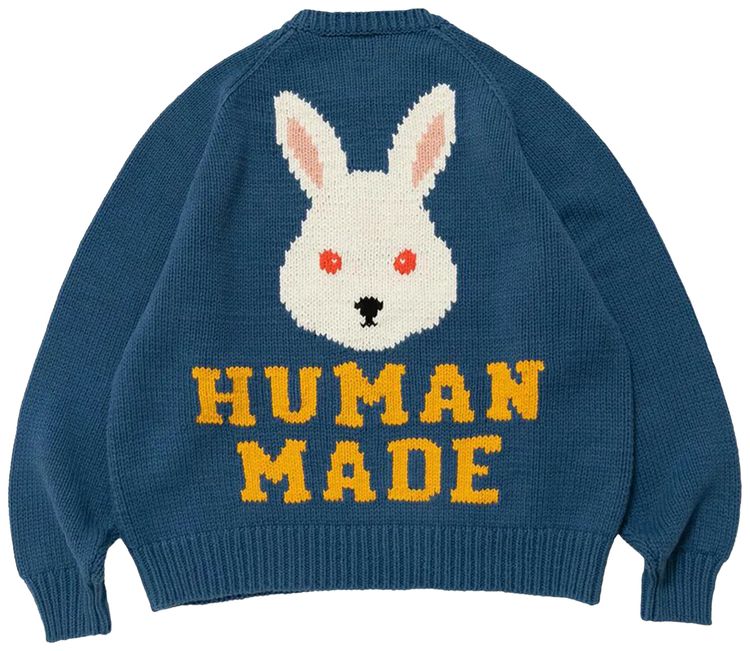 Human Made Raglan Knit Sweater Blue