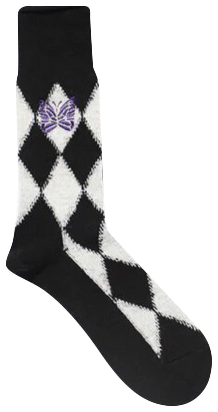 Needles Argyle Jacquard Socks 'Ivory'