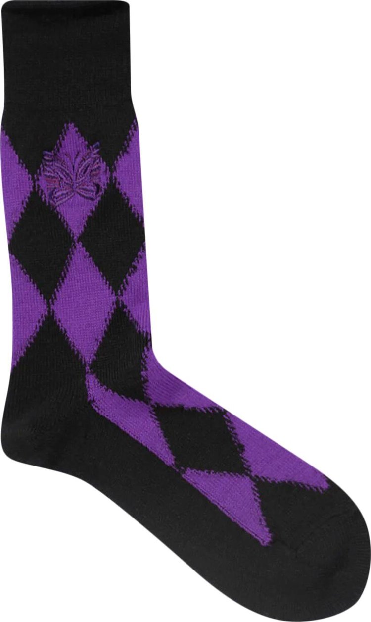 Needles Argyle Jacquard Socks 'Purple'