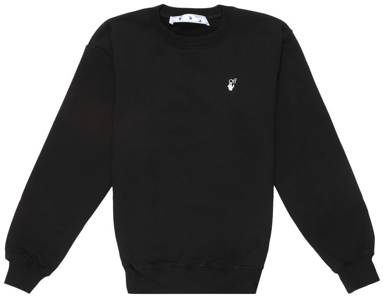 Off White Flock Arrow Crewneck BlackGreen