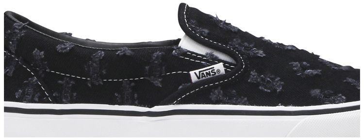Supreme x Vans Slip On Black Hole Punch Denim