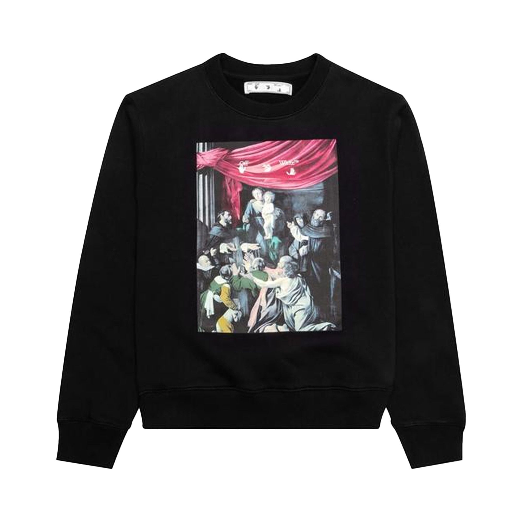 Off White Caravaggio Painting Slim Crewneck Black