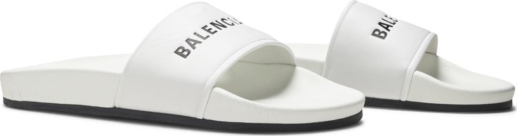 Balenciaga Wmns Pool Slides White Black