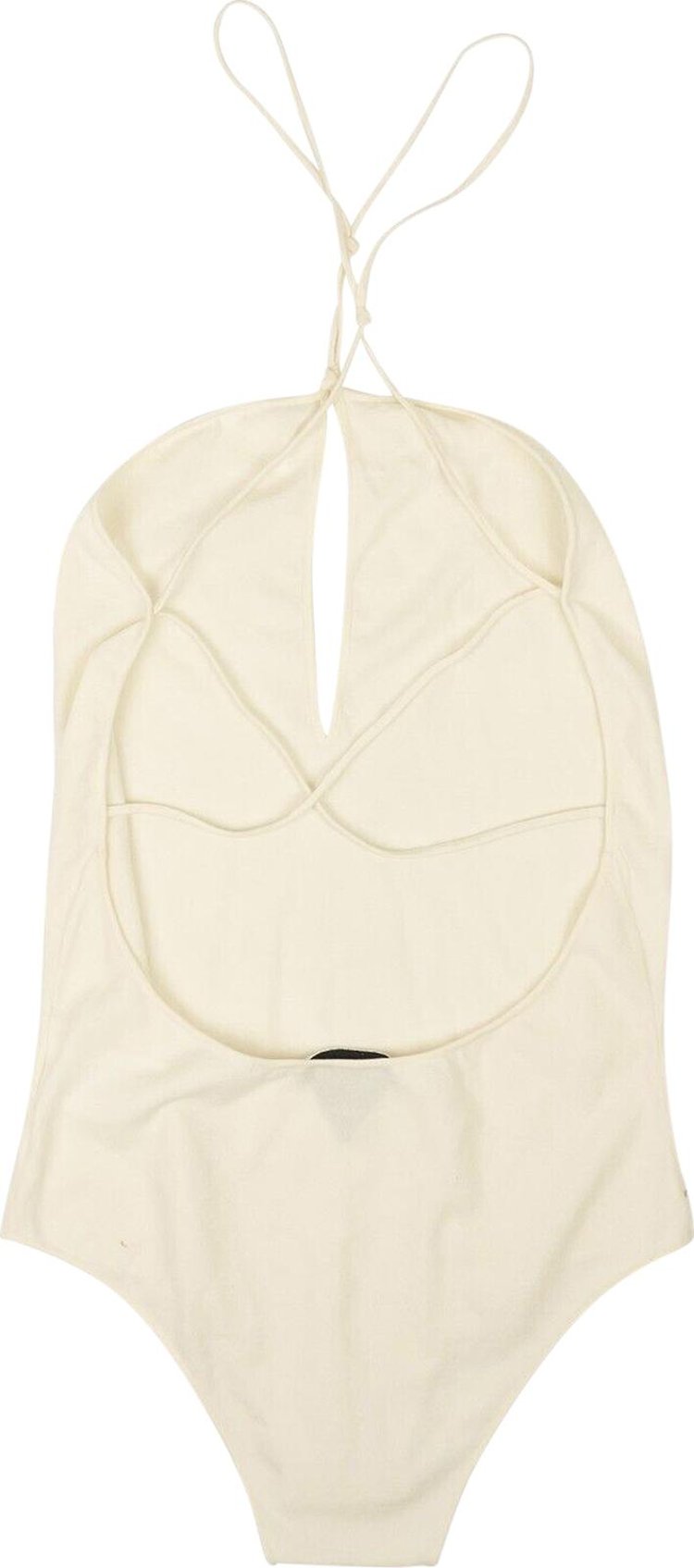 Bottega Veneta Knit Bodysuit Swimsuit Off White