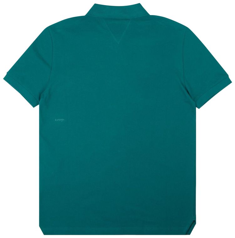 Bottega Veneta Piquet Short Sleeve Polo Shirt Dark Teal