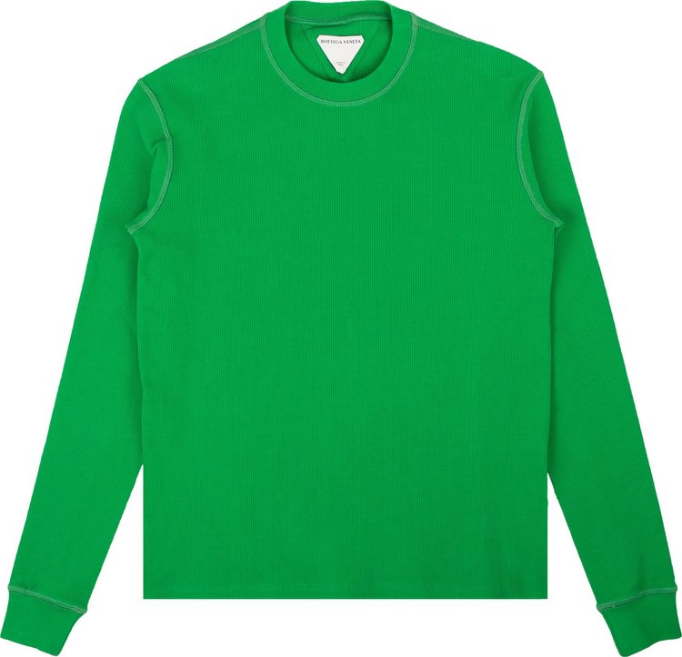 Bottega Veneta Waffle Knit Long-Sleeve T-Shirt 'Grass Green'