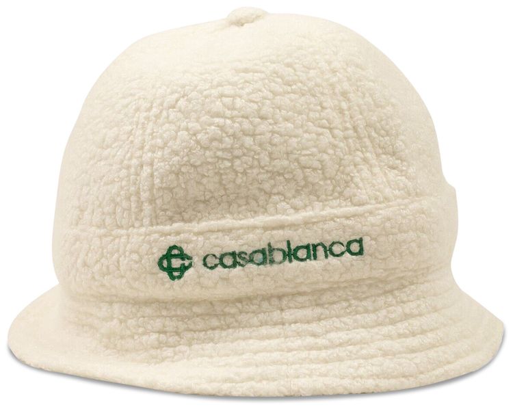 Casablanca Sherpa 6 Panel Bucket Hat Off White