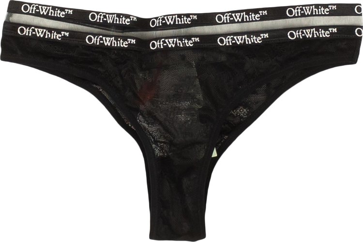 Off-White Logo Lace Briefs 'Black'