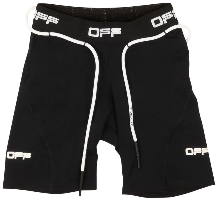 Off White Active Logo Cycling Shorts Black
