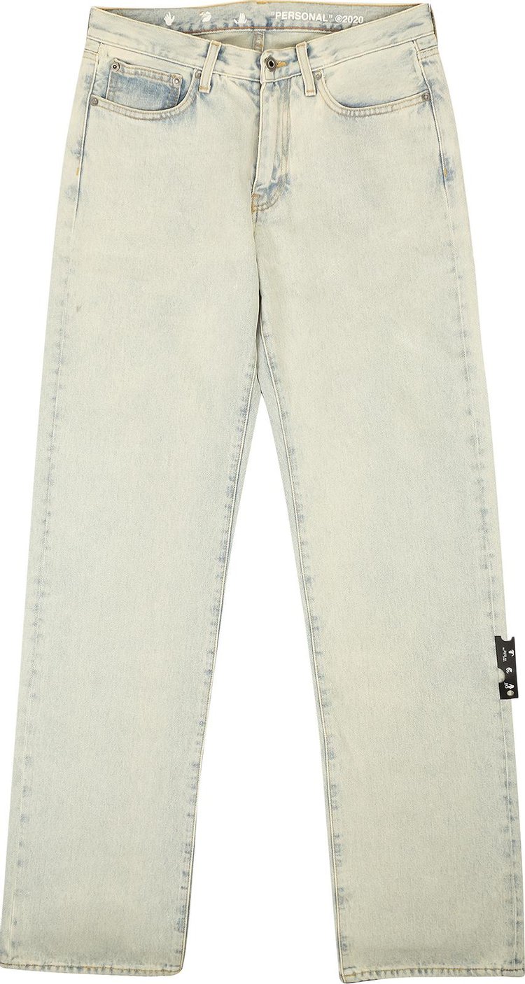 Off-White Diag Jeans 'Bleach White'