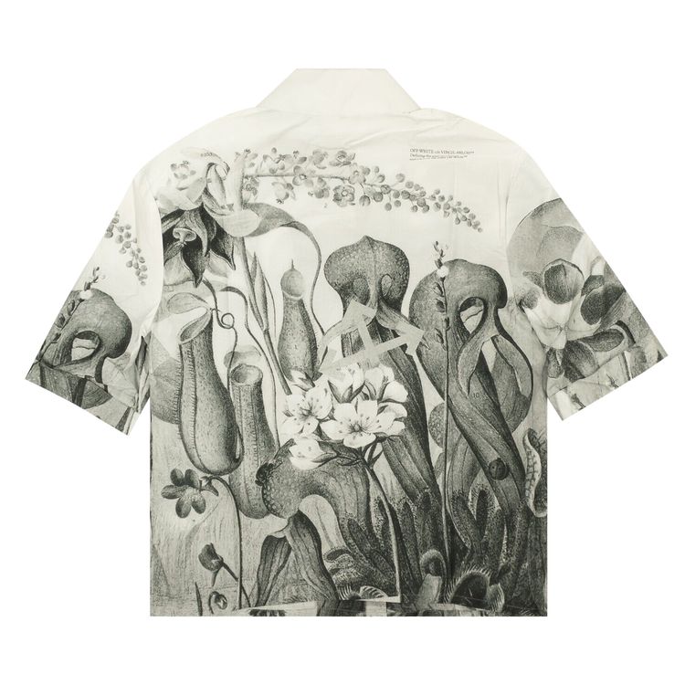Off White Botanical Bowling Shirt White