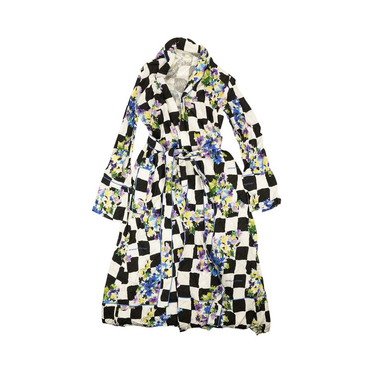 Goat Robe Buy Off-White Satin Pajama Robe 'Multicolor' - OWGD003S21FAB0011001 ...