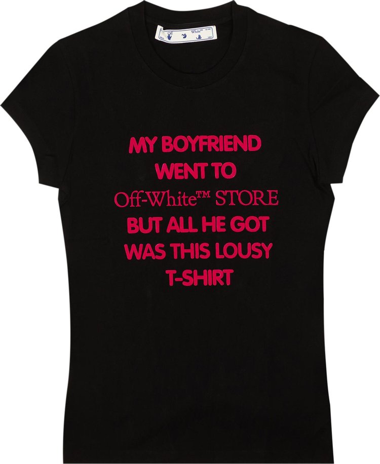Off-White My Boyfriend Fitted T-Shirt 'Black'