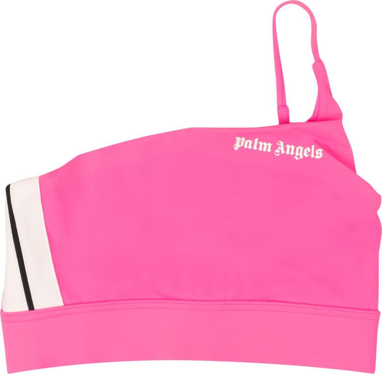 Buy Palm Angels Track One Shoulder Sports Bra 'Pink' - VO011S22FAB0013201