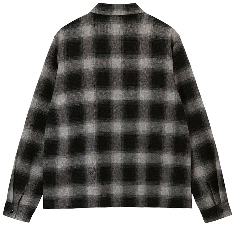 Stussy Hank Plaid Zip Shirt Grey
