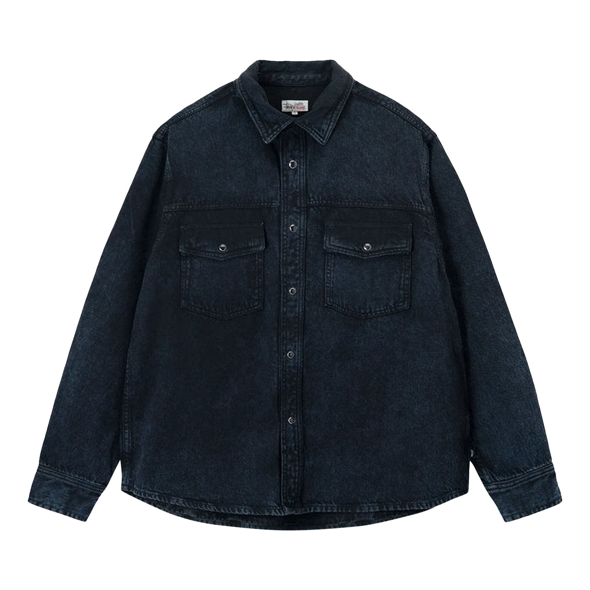 Buy Stussy Double Dye Western Shirt 'Black' - 1110276 BLAC | GOAT