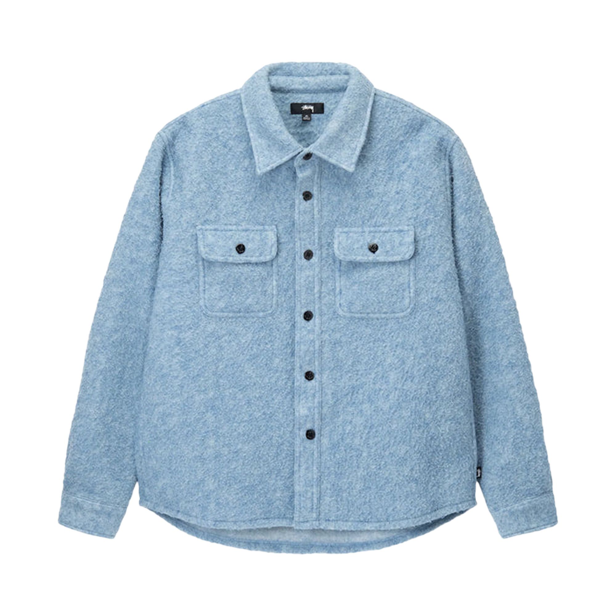 Size m Stussy Casentino Wool Cpo Shirt Light Blue