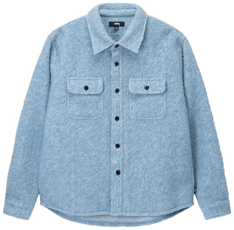 Buy Stussy Casentino Wool Cpo Shirt 'Light Blue' - 1110272 LIGH | GOAT