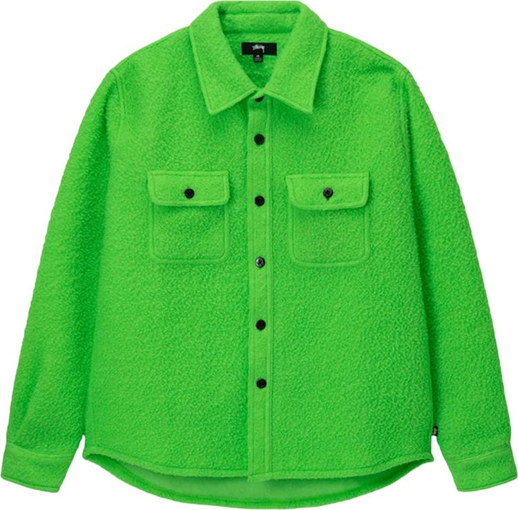 Stussy Casentino Wool Cpo Shirt 'Lime'