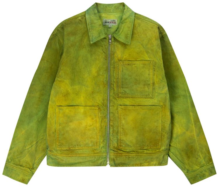 Stussy Wonderland Hand Dyed Work Jacket Green