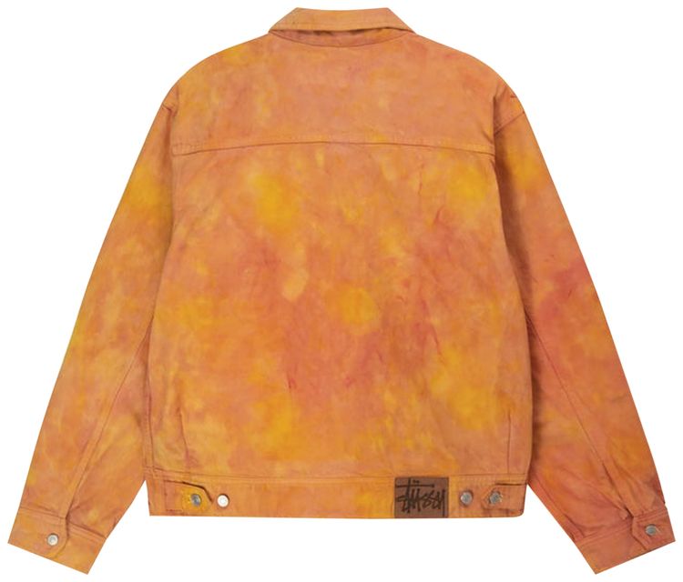 Stussy Wonderland Hand Dyed Work Jacket YellowPink