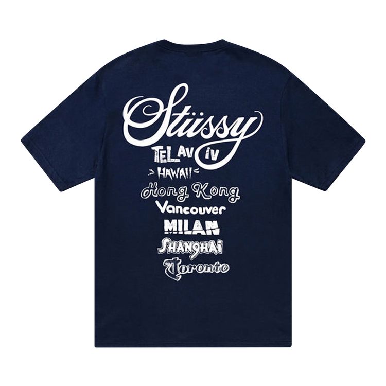 トリプルコラボ？モノグラムSTUSSY N°4 ネイビー Tシャツ トリプル 