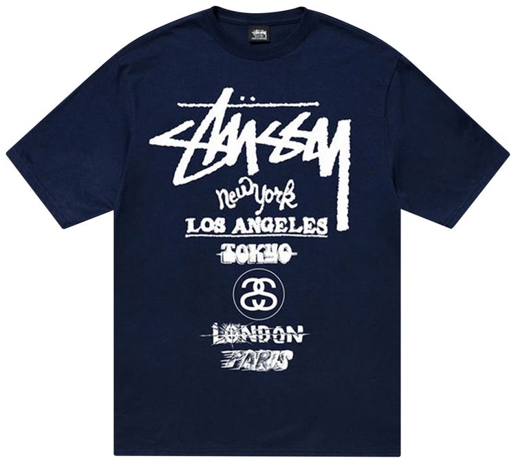 Buy Stussy Tour Tee 'Navy' 1904877 NAVY GOAT