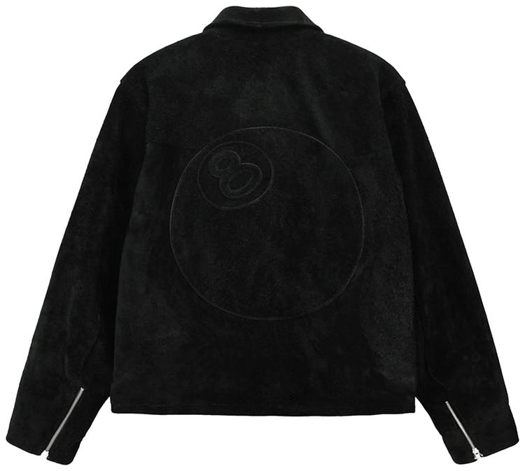 Stussy 8 Ball Suede Bing Jacket Black