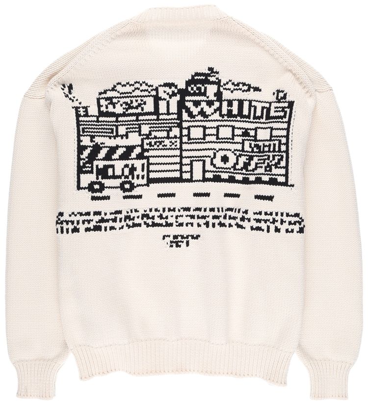 Off White Graffiti Zine Crewneck Off White