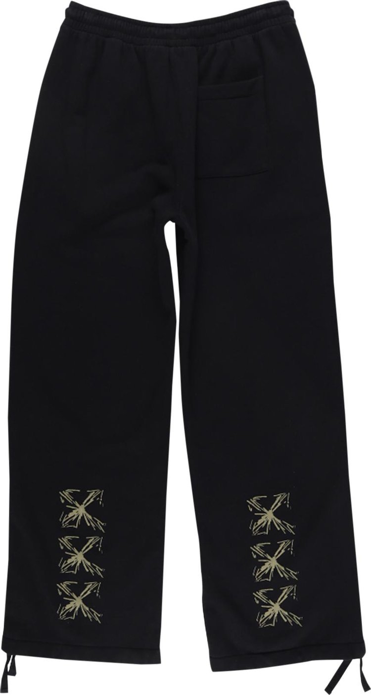 Off White Splash Arrow Skate Sweatpant BlackBeige